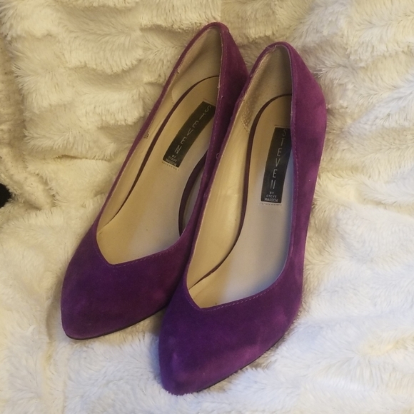 Steve Madden Shoes - Steven by Steve Madden Purple Pumps - 8.5, Suede